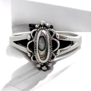 925 Sterling Silver with Abalone Shell Ring! Sizes 6, 7, 8, 9  NEW!